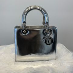 Christian Dior（クリスチャンディオール）ショルダーバッグ ハンドバッグ レディディオール レザー シルバー レディース【中古】