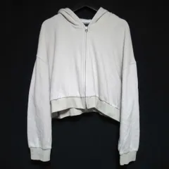 Y's - 美品 Y's ワイズ ヨウジヤマモト クロップドワイド ジップアップ スウェットパーカー YU-T08-672 2サイズ ベージュ レディース 古着 中古 USED 美品 Y's ワイズ ヨウジヤマモト クロップドワイド ジップアップ