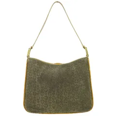 本物 セリーヌ CELINE Cマカダム ショルダーバッグ スエード レザー  