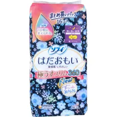 【3セット】ソフィ はだおもい 極うすスリム 特に多い夜用 羽つき 36cm 16個入のサムネイル