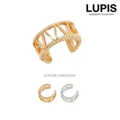 イヤーカフ イヤーカフス シンプル メタル ゴールド シルバー 痛くなりにくい カット 透かし 大人 ルピス LUPIS q638
