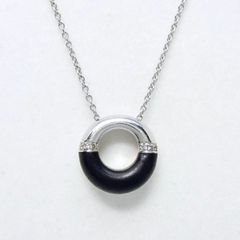 ショーメ CHAUMET 750WG アノー ダイヤモンド ネックレス サークルモチーフ ウッド