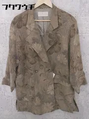 ◇ CORDIER コルディア 総柄 長袖 ジャケット サイズ38 ブラウン系 レディース 【中古】 【1002801290191】