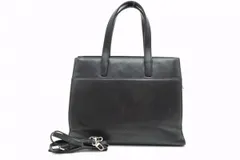 ロエベ ヴィンテージ アナグラム 2way ショルダー ハンドバッグ トート ロゴ シルバー金具 ナッパレザー 黒 ブラック LOEWE 2537h