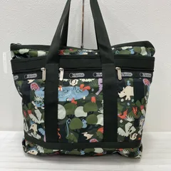 5226　LeSportsac　レスポートサック　トートバッグ　 サファリ　アニマル　動物　グリーン系　緑　ナイロン　 軽量　大容量　レディース