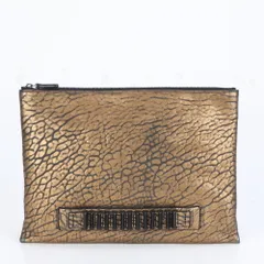 【美品】MCM セカンドバッグ　ブラウン　レザー　ヴィセトス　スタッズ MCM ヴィセトス レザー×スタッズ バックパック/リュック