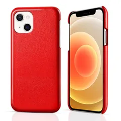 iPhone14 ケース アイフォン14  レザー ハード ケース 【Color】 レッド