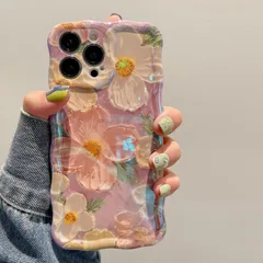 QLTYPRI iPhone 15 Pro MaxケースTPUカバー おしゃれ 韓国 可愛い 花柄 薄型 軽量 耐衝撃 スマホケース ワイヤレス充電対応 ストラップホール付き アイフォン15 Pro Max ケース 6.7インチ 対応 - ピンク 1