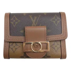 LOUIS VUITTON ルイ・ヴィトン M68725 ポルトフォイユ ドーフィーヌ モノグラム リバース コンパクトウォレット 3つ折り 財布 ブラウン系【中古】