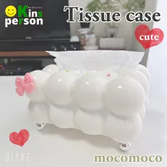 新品 ピンクりぼん付 モコモコハートティッシュケース ホワイト 白 インテリア雑貨 ボックスティッシュ 姫系 フェミニン ロマンチック