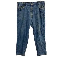 carhartt デニムパンツ W42 ブルー カーハート ジップアップ ビッグサイズ メキシコ製 ジーンズ カジュアル 古着卸 アメリカ仕入 2507-87