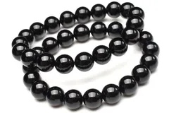 希少 テクタイト(黒隕石)　10.5mm　ブレスレット 1個売り パワーストーン 天然石 _B1491-105