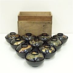 大正時代 輪島塗椀 松鶴蒔絵椀 煮物椀 吸物椀 漆器10客セット - メルカリ