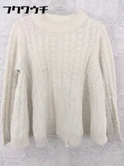 ◇ Ray BEAMS レイ ビームス ケーブル ウール ニット 長袖 セーター アイボリー系 レディース 1002800908592