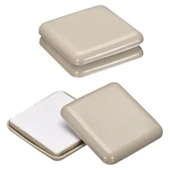 uxcell 家具スライダー 4個セット 2 - プラスチック製の自己粘着式スクエアスライディングパッド カーペ ット タイル ビニール ハードウッドフロア用 チェアグライド（グレー）