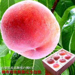 お中元 暑中お見舞い 残暑お見舞い フルーツギフト 夏の贈り物 大糖領の桃 一桃匠の桃 加納岩のぴー 一宮プレミアムの桃 春日居の桃 もも モモ 6玉入り 高糖度の桃 お中元 完全包装 2重包装 山梨県産 [高糖度の桃6玉化粧箱] 7月初旬より順次発送