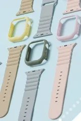 Apple Watchバンド・カバーセット（ピンクのみ）　東京ガールズコレクションコラボ  アップルウォッチカバーバンドセット　44mm　ピンク　シリコン、42mm_44mm_45mm）おしゃれ