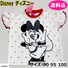 Disney ディズニー Tシャツ 半袖 フレア袖 ミニー ミニーマウス 赤ドット （サイズ：90・95・100）221222532-12
