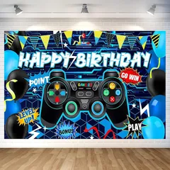 ゲーム バースデー タペストリー ゲーム 誕生日 飾り付け バースデー フォトポスター 誕生日 ゲーム 写真背景 Happy Birthday パーティー タペストリー おしゃれ 誕生日 デコレーション