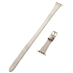 【新品・5営業日で発送】ELECOM エレコム Apple Watch 41／40／38mm／レザーバンド／グレージュ(AW-41BDLWJGB)