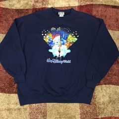 L　DISNEY World スウェット ディズニー トレーナー 紺 NAVY ネイビー　輸入　古着