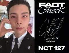 【中古】コレクションカード(男性) NCT 127/ジャニー(JOHNNY)/印刷サイン・メッセージ入り/CD「FACT Check」(QR Ver.)フォトカード