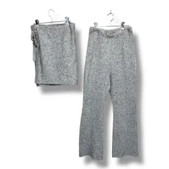 BLACK by MOUSSY ブラックバイマウジー set  knit pants セットニットパンツ 巻きスカート ニットパンツ 定価19800円 ストレッチ ラップスカート ウエストゴム ニット サイズF　レディース 冬 久喜倉庫店 K454H