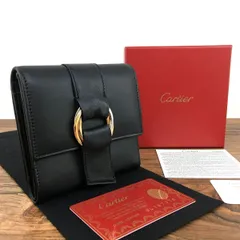 2024年最新】カルティエ Cartier トリニティ 三つ折り財布 レザー 黒