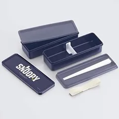 新品 スケーター 弁当箱 2段 シリコン製内蓋付 900ml スヌーピー