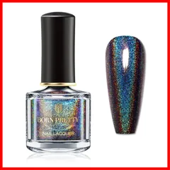 【セール中】BORN PRETTY ユニコーンマニキュア キラキラレーザーポリッシュ 微粒子ラメ ホロ 眩しい虹色 レーザーグリッター マニキュア ネイルポリッシュ ブルー