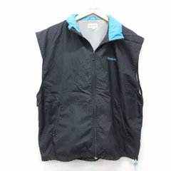 L/古着 リーボック ナイロン ベスト メンズ 00s ワンポイントロゴ 黒 ブラック 内側メッシュ 25mar27 中古 アウター ウインドブレーカー