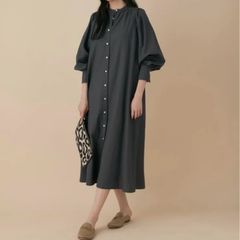 コヒナ COHINA ダンガリータックフレアシャツワンピース - メルカリ