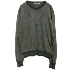 OLD NAVY ウール混 ニット セーター S グレー グリーン オールドネイビー 薄手 Ｖネック アーガイル 古着卸 アメリカ仕入 a612-5643