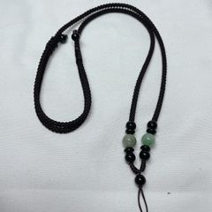【新入荷】本翡翠保証‼️ペンダントトップ用ネックレス　紐色：ブラウン