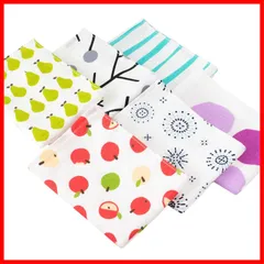 【速発送】ブルーム ガーゼタオル フェイスタオル 6枚セット ガーゼタッチ 泉州タオル 薄手 速乾 軽量 蛍光染料不使用 日本製 綿100％ デザインおまかせ