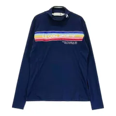 サイズ：L LE COQ GOLF ルコックゴルフ  モックネック長袖Tシャツ  ネイビー系 [240101370753]# ゴルフウェア レディース ストスト