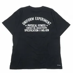 17SS ユニフォームエクスペリメント uniform experiment UEN PHYSICAL FITNESS TEE ストレッチ ジャージー生地 プリント Tシャツ 半袖 クルーネック UE-170076