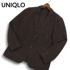 UNIQLO ユニクロ 秋冬 ウール ツイード★ ヘリンボーン テーラード ジャケット Sz.L メンズ