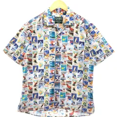 古着 ギットマンブラザーズ ヴィンテージ 総柄 オープンカラー ハワイアンアロハシャツ USA製 メンズM相当/eaa543156