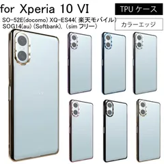 Xperia 10 VI (Softbank)（simフリー）XQ-ES44(楽天モバイル）SOG14(au) SO-52E(docomo) Xperia 10VIシンプル サイドメッキ加工 TPU クリア 耐衝撃 衝撃吸収 ケース カバー 保護