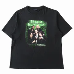 18AW バレンシアガ BALENCIAGA "SPEED HUNTERS" スピードハンターズ Tシャツ カットソー 半袖 ロゴ プリント オーバーサイズ 556133 サイズM 黒 ブラック メンズ ◇8のサムネイル