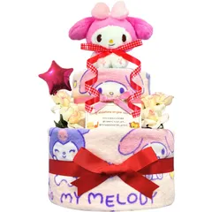 KanonBabys おむつケーキ 女の子 出産祝い 赤ちゃん 誕生日 ベビーシャワー ギフト 2段 Sサイズ mym2011 [ご出産祝い・新生児用にオススメおむつサイズＳ]