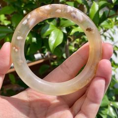 チェリーブロッサムアゲート 桜瑪瑙 天然石 瑪瑙 バングル 天然石 着物和服 チェリーブロッサムアゲート 桜瑪瑙 天然石 玉髓 瑪瑙 バングル