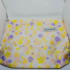 化粧ポーチ レディース メイクポーチ コスメポーチ 軽量 大容量 メイク収納収納 可愛い おしゃれ 出張/旅行/ジム 小物整理 黄色花