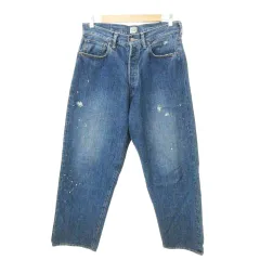 ゴールド GOLD 東洋エンタープライズ GL42233A 14oz. セルビッチ デニム 5ポケット パンツ ダメージ加工 厚手 Mサイズ 青 ブルーのサムネイル