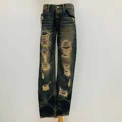 日本製 Japanese Vintage 00s SLOW GUN スロウガン クラストデニム クラッシュデニムパンツ グランジ ダークコア Mサイズ程度