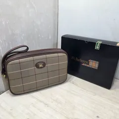 8　S96730  BURBERRYS バーバリーズ  セカンドバッグ クラッチバッグ チェック 鞄 美品