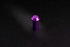 (カザマオート製）スピンターンノブ　被せタイプ（ニッサン）紫 パープル