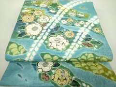 平和屋着物●太鼓柄袋帯　伊藤杏園　紬地　絞り　辻が花　証紙付き　正絹　逸品　DAAV6181ps