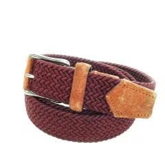 エルメネジルドゼニア Ermenegildo Zegna 編みベルト ウーブンベルト ワンポイント スエード 100/38 赤 レッド /MN5 ■GY11のサムネイル